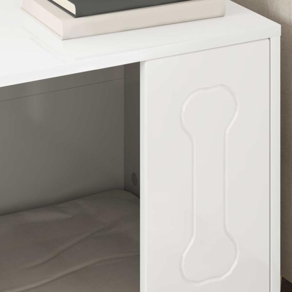 Hundehütte Glänzend Weiß 44 x 42 x 49 cm Holzwerkstoff