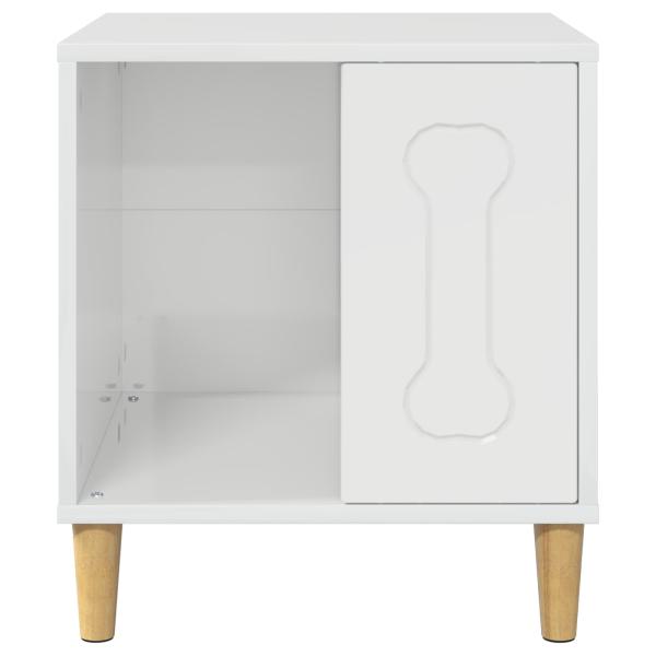 Hundehütte Glänzend Weiß 44 x 42 x 49 cm Holzwerkstoff