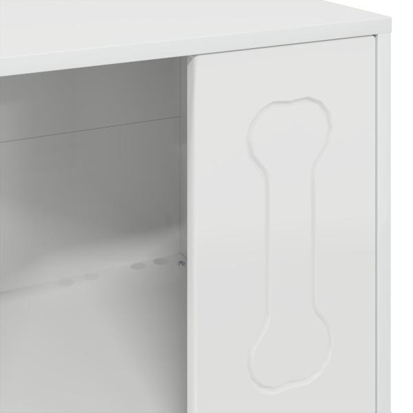 Hundehütte Glänzend Weiß 44 x 42 x 49 cm Holzwerkstoff