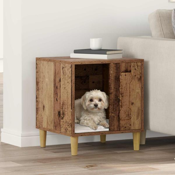 ARDEBO.de - Hundehütte Altholz 44 x 42 x 49 cm Holzwerkstoff