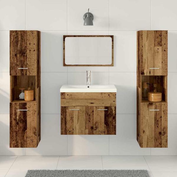Aufbewahrungsset Wandmontiert 4 pcs Holzwerkstoff