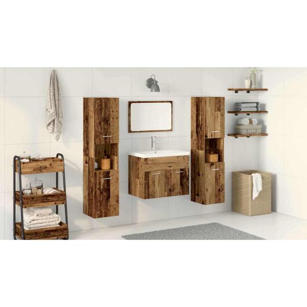 Aufbewahrungsset Wandmontiert 4 pcs Holzwerkstoff
