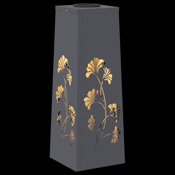 Solar LED Weg Licht 2 pcs Anthrazit Kalt gewalzter Stahl