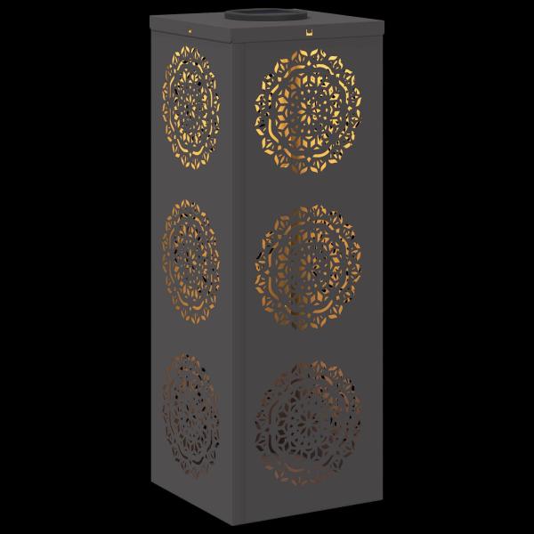 Solar LED Weg Licht 2 pcs Schwarz Kalt gewalzter Stahl