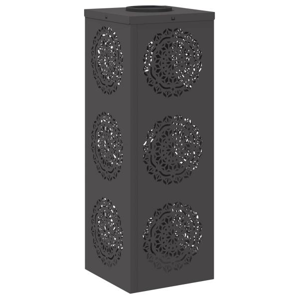 Solar LED Weg Licht 2 pcs Schwarz Kalt gewalzter Stahl