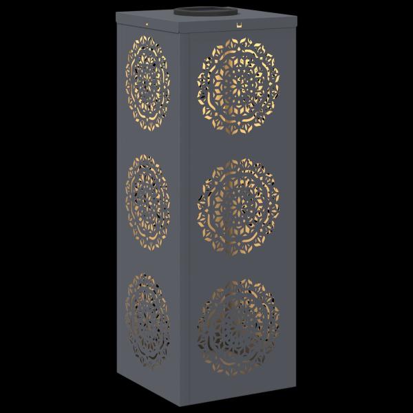 Solar LED Weg Licht 2 pcs Anthrazit Kalt gewalzter Stahl