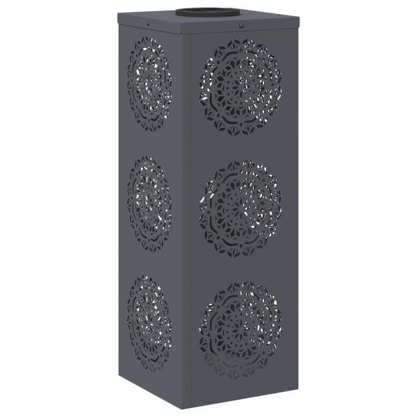 Solar LED Weg Licht 2 pcs Anthrazit Kalt gewalzter Stahl