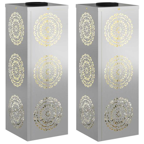 Solar LED Weg Licht 2 pcs Galvanisiert Galvanisiert