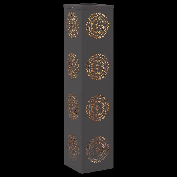 Solar LED Weg Licht 2 pcs Schwarz Kalt gewalzter Stahl