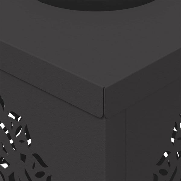 Solar LED Weg Licht 2 pcs Schwarz Kalt gewalzter Stahl