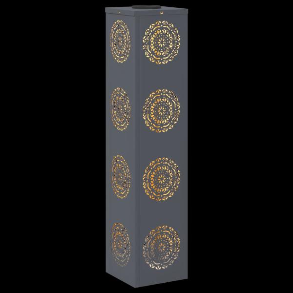 Solar LED Weg Licht 2 pcs Anthrazit Kalt gewalzter Stahl