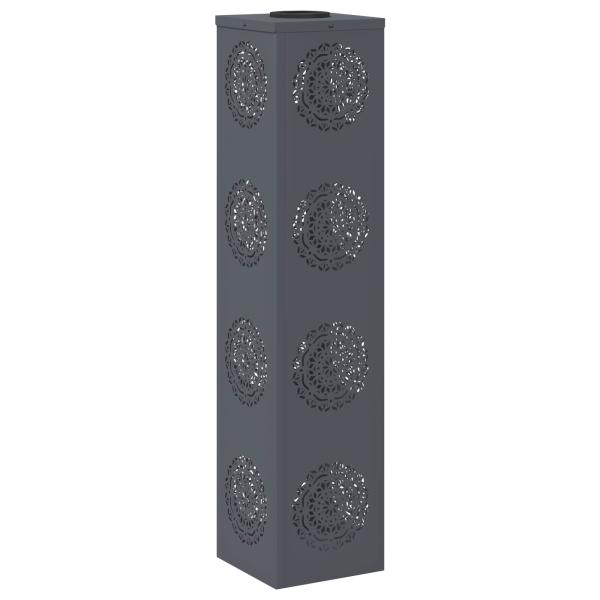 Solar LED Weg Licht 2 pcs Anthrazit Kalt gewalzter Stahl