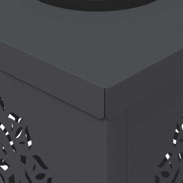 Solar LED Weg Licht 2 pcs Anthrazit Kalt gewalzter Stahl