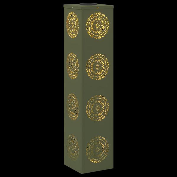 Solar LED Weg Licht 2 pcs Olive Grün Kalt gewalzter Stahl