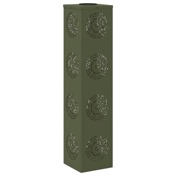 Solar LED Weg Licht 2 pcs Olive Grün Kalt gewalzter Stahl