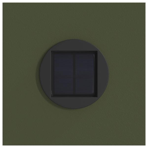 Solar LED Weg Licht 2 pcs Olive Grün Kalt gewalzter Stahl