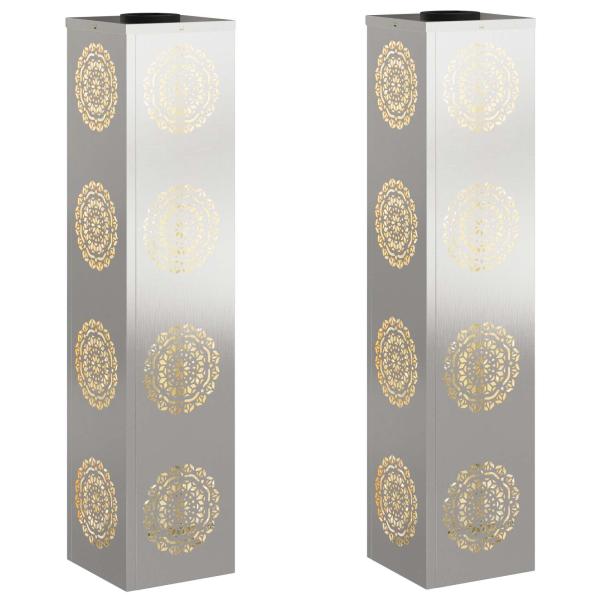 Solar LED Weg Licht 2 pcs Edelstahl Edelstahl