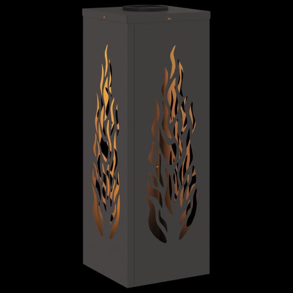 Solar LED Weg Licht 2 pcs Schwarz Kalt gewalzter Stahl