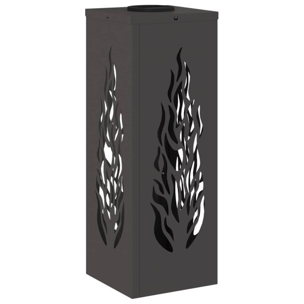 Solar LED Weg Licht 2 pcs Schwarz Kalt gewalzter Stahl