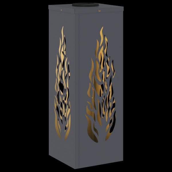 Solar LED Weg Licht 2 pcs Anthrazit Kalt gewalzter Stahl