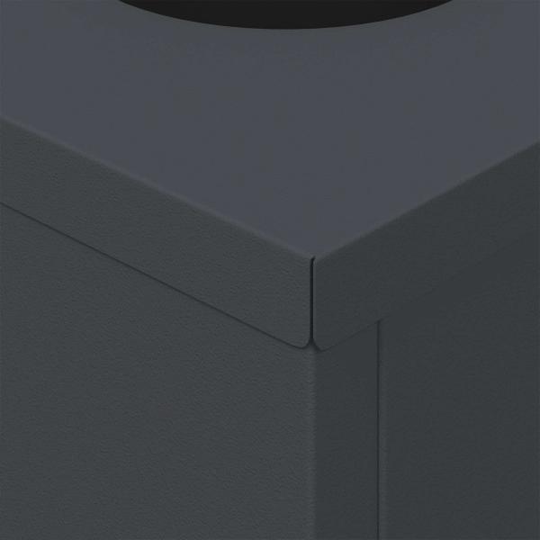 Solar LED Weg Licht 2 pcs Anthrazit Kalt gewalzter Stahl