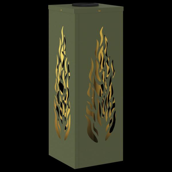 Solar LED Weg Licht 2 pcs Olive Grün Kalt gewalzter Stahl