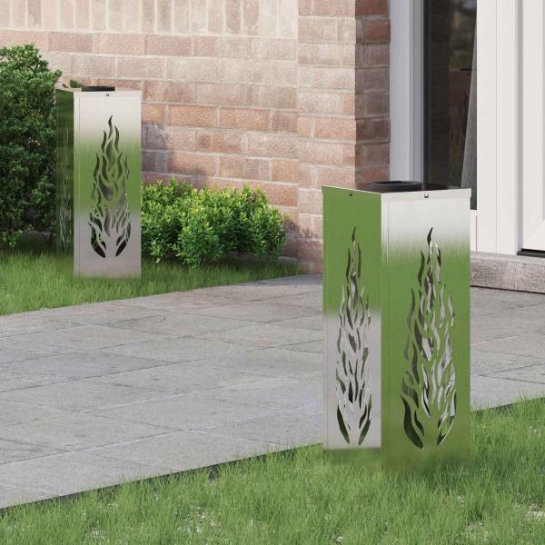 ARDEBO.de - Solar LED Weg Licht 2 pcs Edelstahl Edelstahl