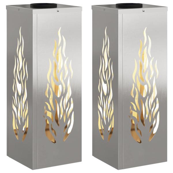 Solar LED Weg Licht 2 pcs Edelstahl Edelstahl