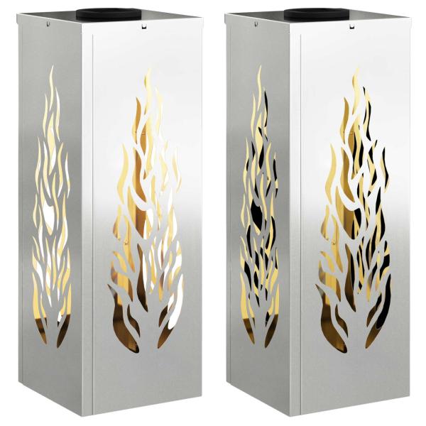 Solar LED Weg Licht 2 pcs Galvanisiert Galvanisiert