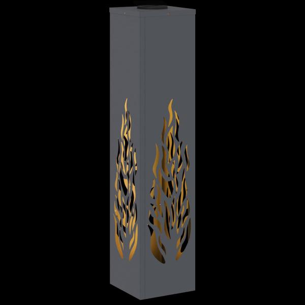 Solar LED Weg Licht 2 pcs Anthrazit Kalt gewalzter Stahl