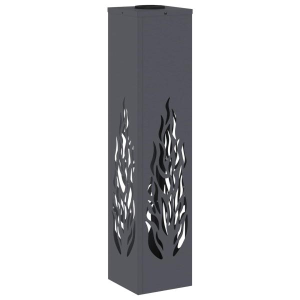 Solar LED Weg Licht 2 pcs Anthrazit Kalt gewalzter Stahl