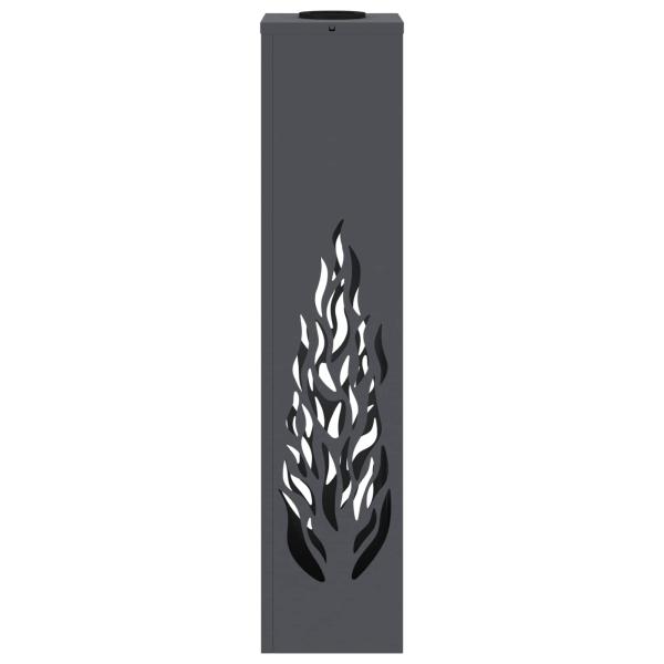 Solar LED Weg Licht 2 pcs Anthrazit Kalt gewalzter Stahl