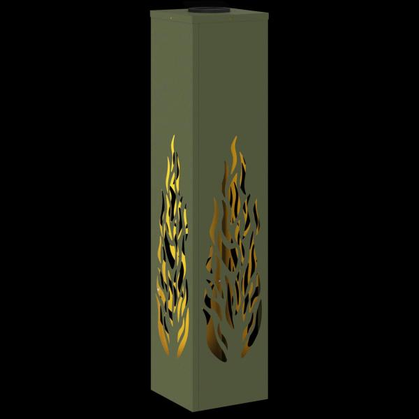 Solar LED Weg Licht 2 pcs Olive Grün Kalt gewalzter Stahl