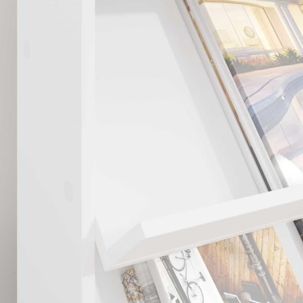 Magazinregal mit Regal Weiß 70 x 41 x 126 cm Holzwerkstoff