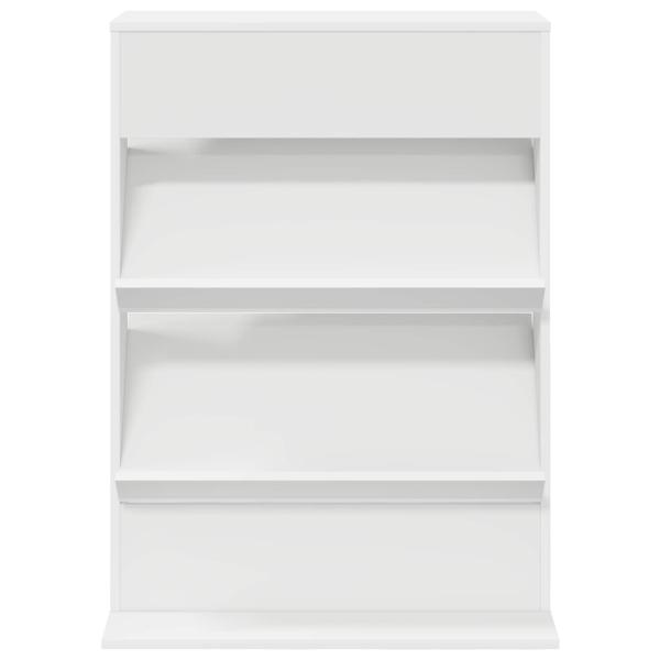 Magazinregal mit Regal Weiß 70 x 41 x 96 cm Holzwerkstoff