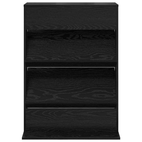 Magazinregal Schwarz Eichen-Optik 70 x 41 x 96 cm Holzwerkstoff