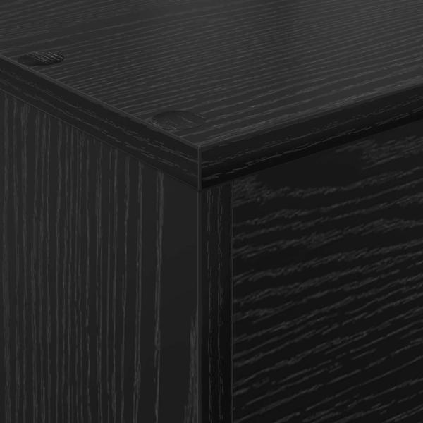 Magazinregal Schwarz Eichen-Optik 70 x 41 x 96 cm Holzwerkstoff