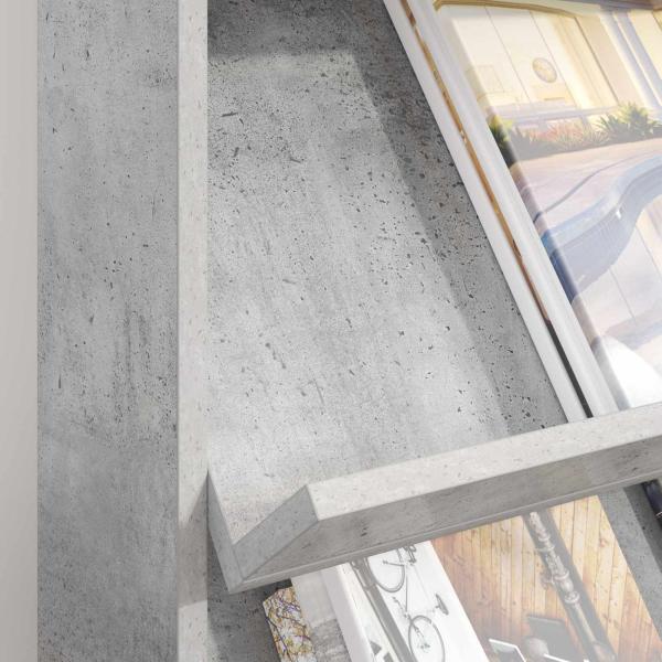 Magazinregal mit Regal Beton Grau 70 x 41 x 96 cm Holzwerkstoff