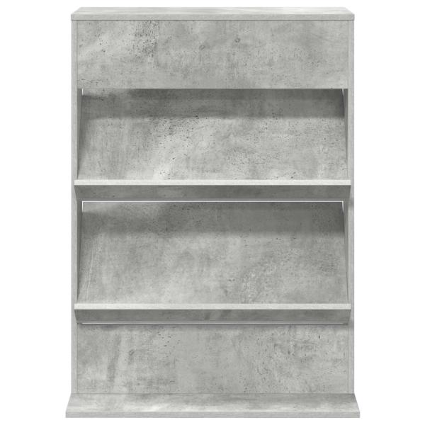 Magazinregal mit Regal Beton Grau 70 x 41 x 96 cm Holzwerkstoff