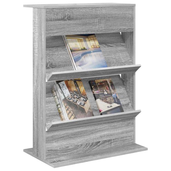 Magazinregal Graues Sonoma 70 x 41 x 96 cm Holzwerkstoff