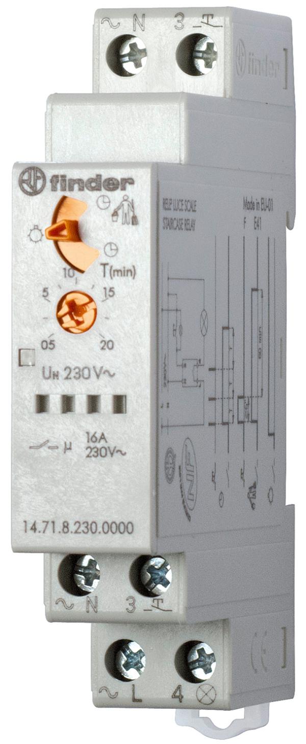 Finder Treppenlicht-Zeitschalter 230V elektronisch o. Abschaltwarng.