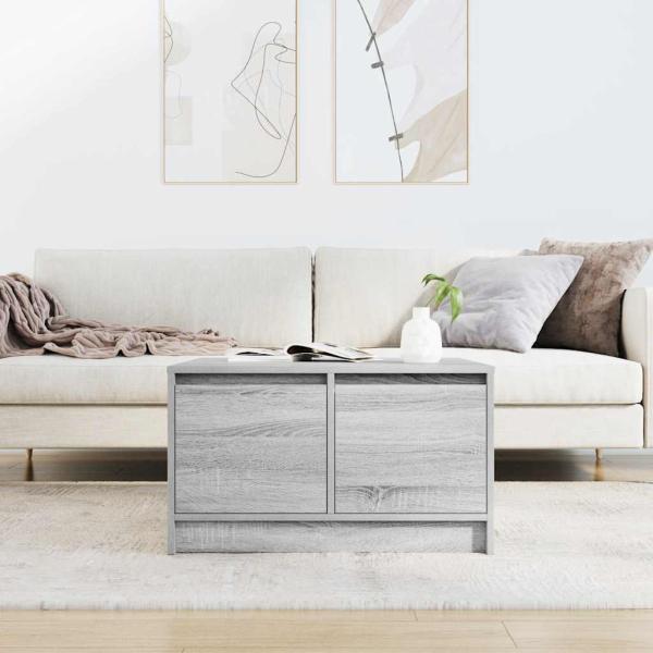 Couchtisch mit Schubladen Grau Sonoma 70,5x70x40 cm