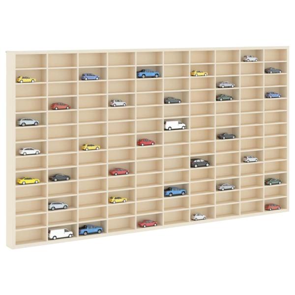Wanddisplay-Case mit Regal Beige 98 x 4,5 x 55 cm Holzwerkstoff