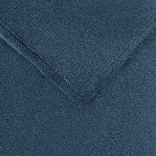 Überwurfdecke Marineblau 150 x 200 cm Fleece