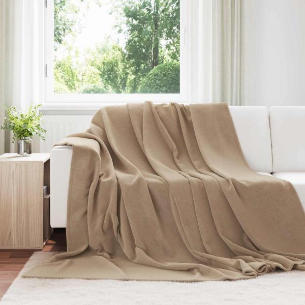ARDEBO.de - Wohndecken 6 Stk. Kamel 240 x 270 cm 10.11 Fleece