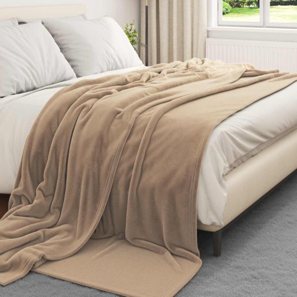 Wohndecken 6 Stk. Kamel 240 x 270 cm 10.11 Fleece
