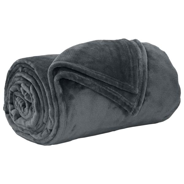 Wohndecken 6 stk. Dunkelgrau 220 x 240 cm 8.24 kg Fleece