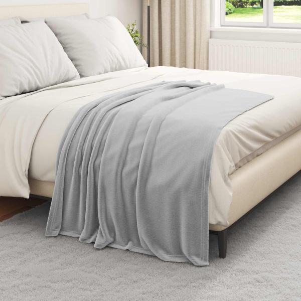 Wohndecken 6 Stk. Grau 130 x 150 cm 3.04 Fleece