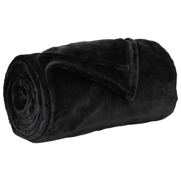Wohndecken 6 Stück Schwarz 240 x 270 cm Fleece