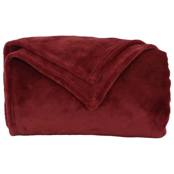 Wohndecken 6 Stück Bordeauxrot 130 x 150 cm Fleece